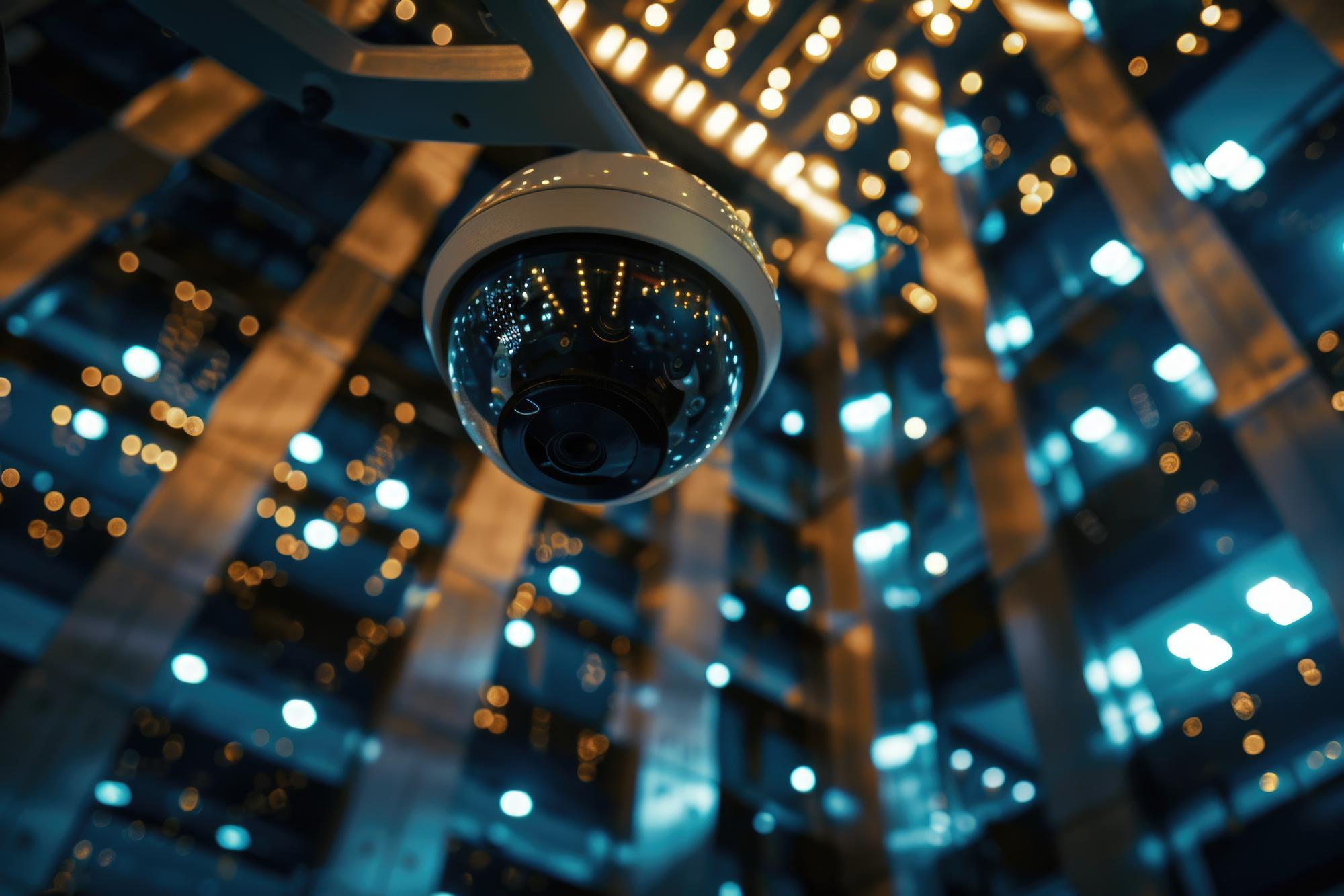 Óculos Digitais de Vigilância Câmeras de Segurança do Edifício do Escritório