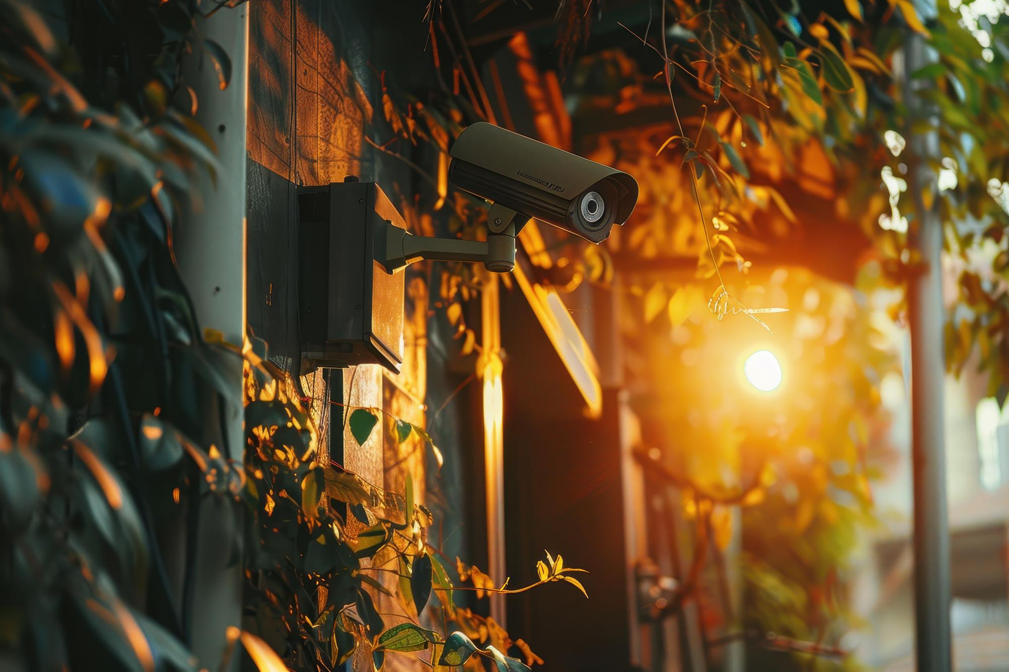 câmara de CCTV instalada e pronta para utilização