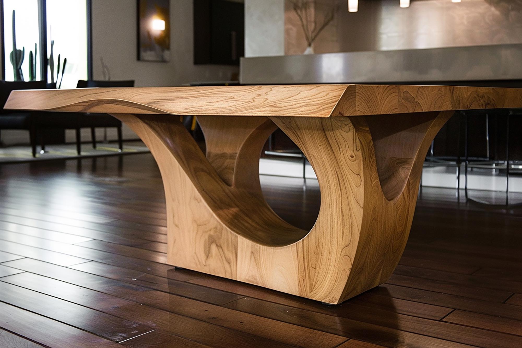Foto de uma mesa de jantar de fusão moderna e confortável