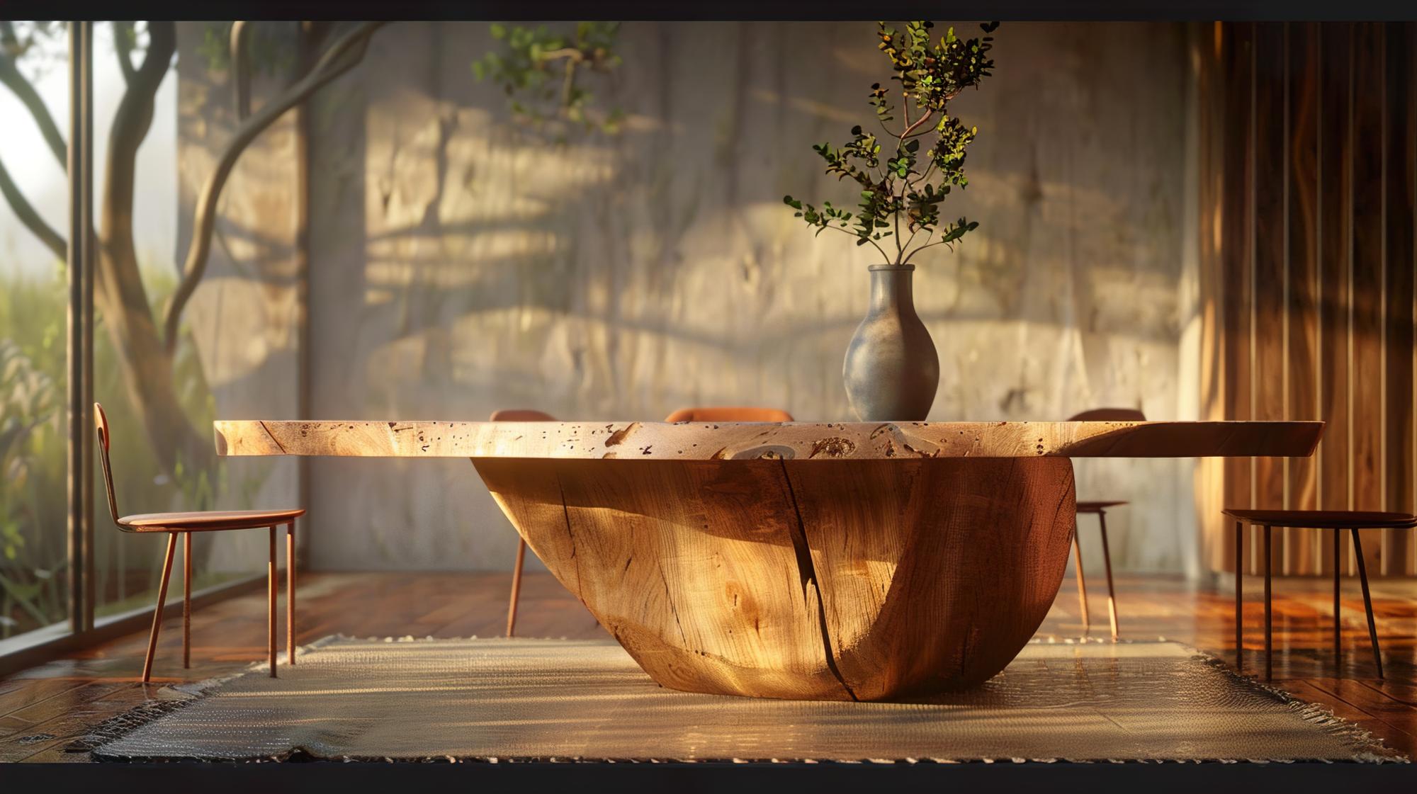 uma tigela de planta está em uma mesa com uma planta nela