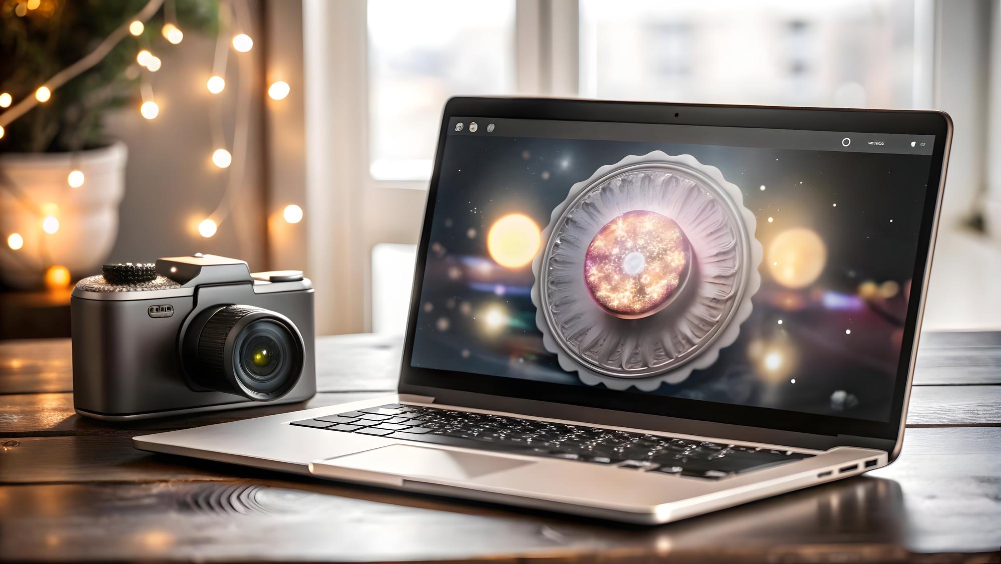 Gestor de marketing analisando gráficos de performance de site corporativo em um escritório moderno com tons de roxo e iluminação fotorrealista