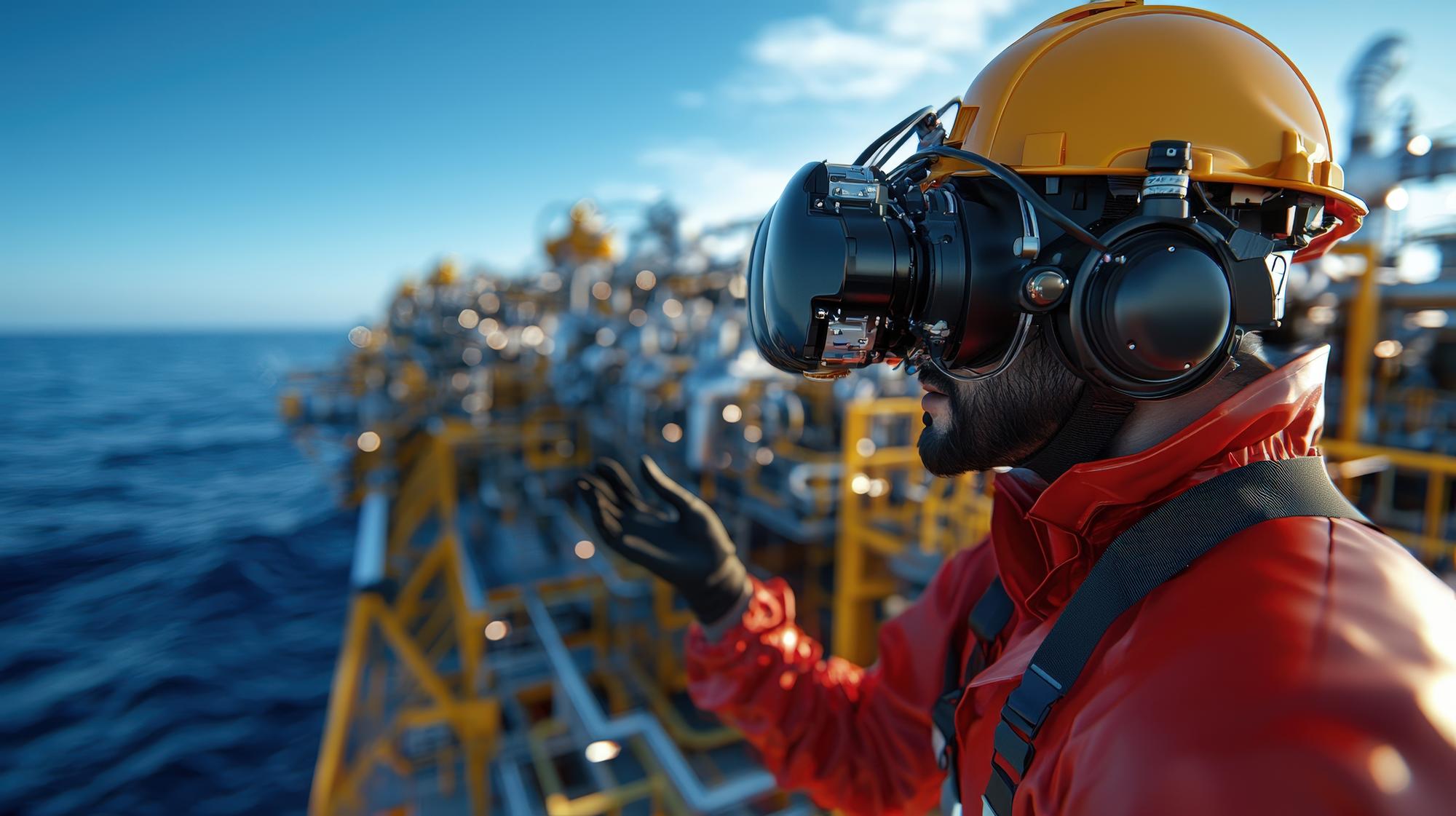 Formação em RV em usinas de energia fotografia realista