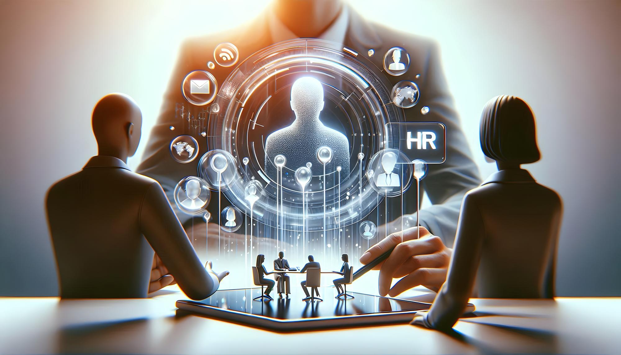 Especialista em RH conduzindo entrevistas remotas com conceito de reunião virtual abstrato Demonstrando talento