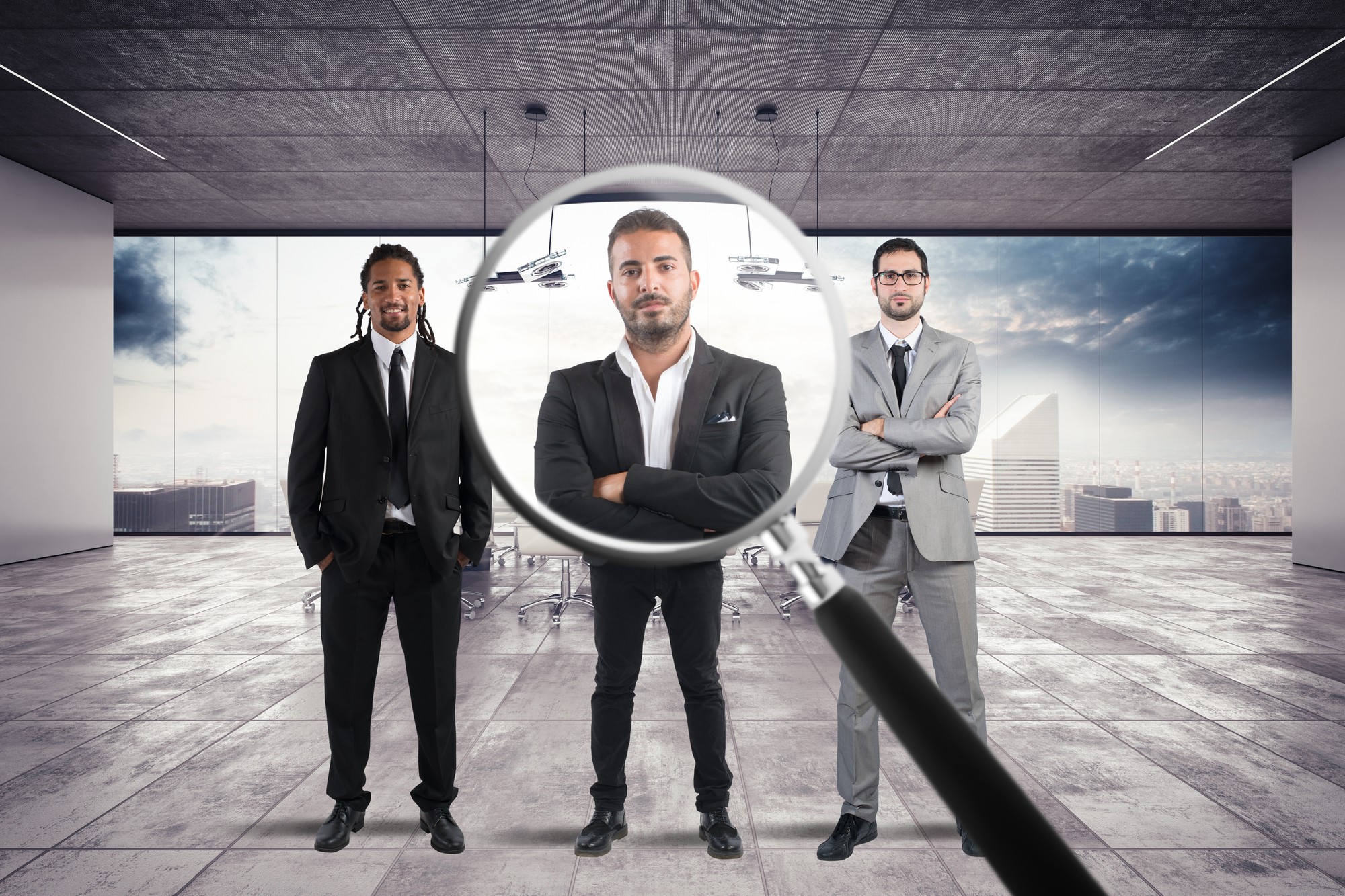 Amplie as lentes em apenas alguns candidatos adequados ao local de trabalho