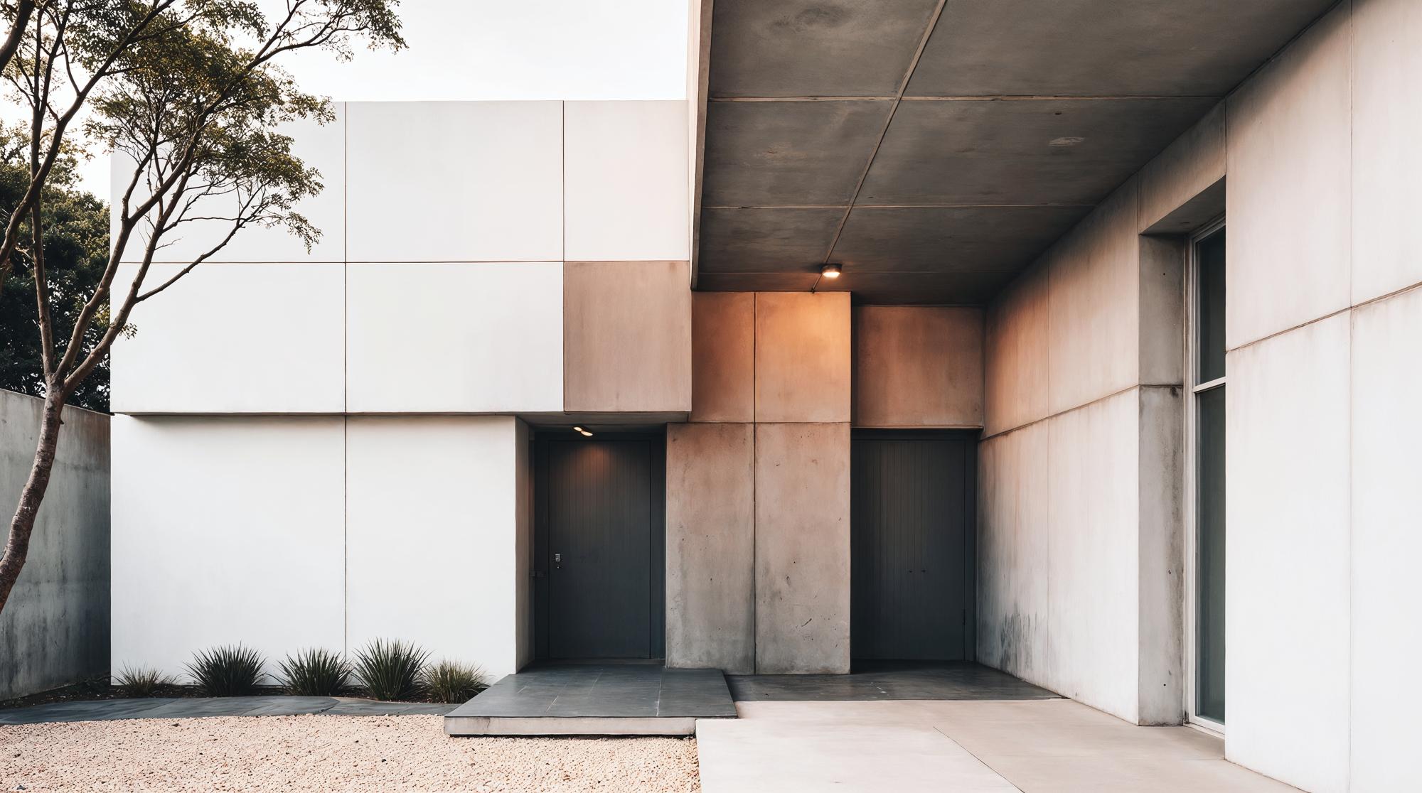 Residência de alto padrão em Curitiba com arquitetura minimalista e integração de vidros e concreto aparente